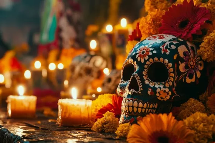 Quais os símbolos mais usados no “DÍA DE LOS MUERTOS”?